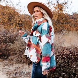 Vici Aztec Shacket Jacket - Size Small